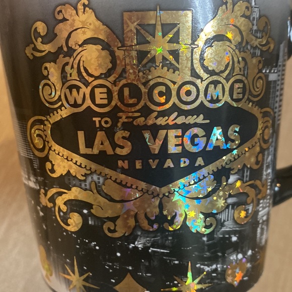 Las Vegas Beautiful Collector Black & Gold Large Coffee Mug LIKE NEW - Picture 12 of 14